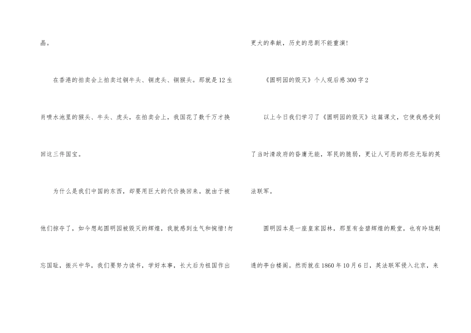《圆明园的毁灭》个人观后感300字_第2页