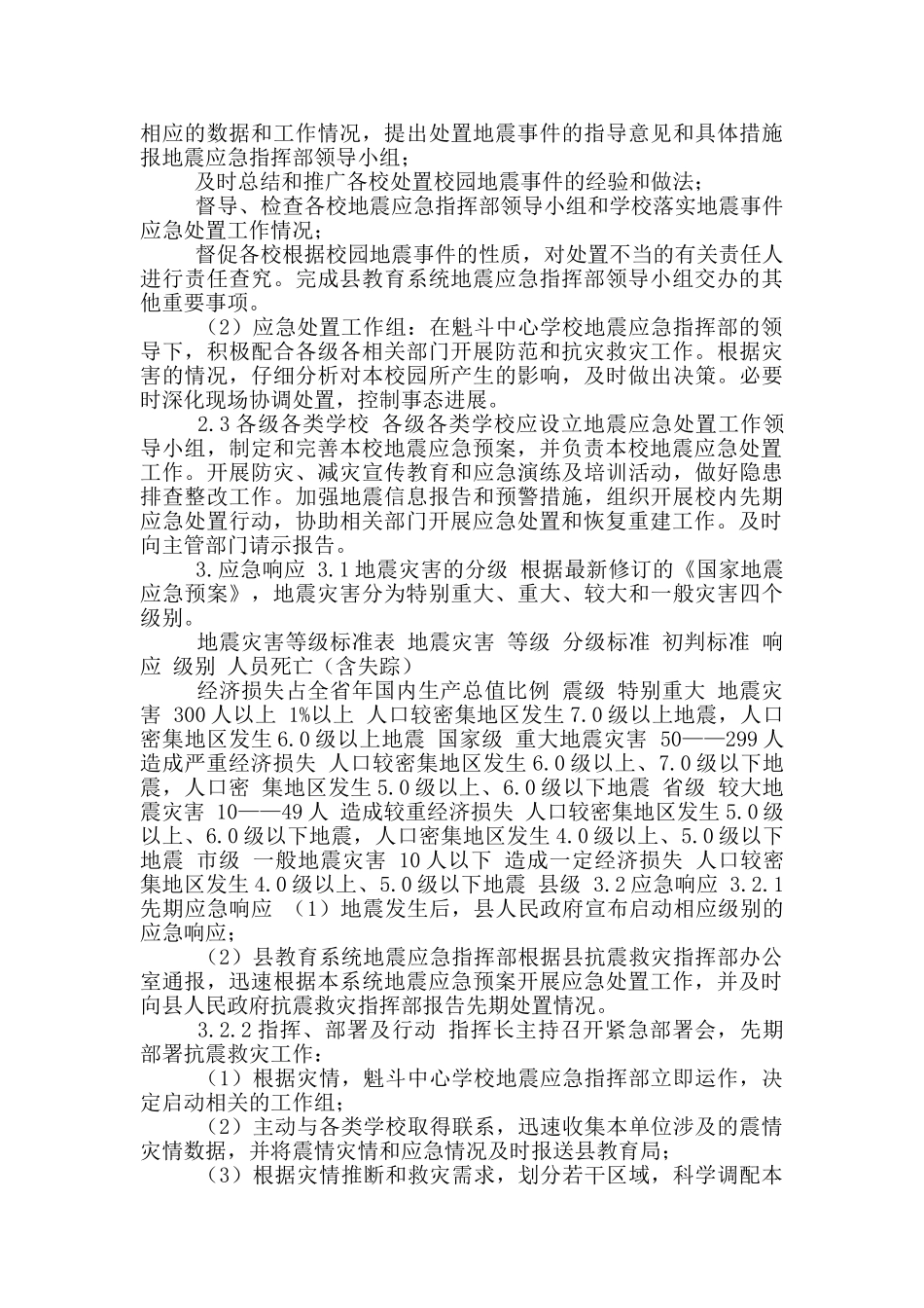 《地震应急预案》、《防汛防台风应急预案》_第2页