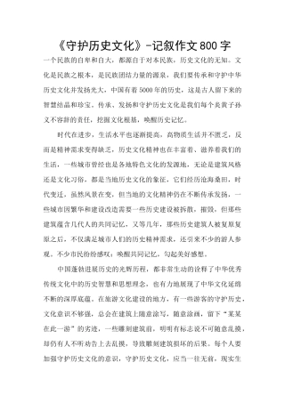 《守护历史文化》
