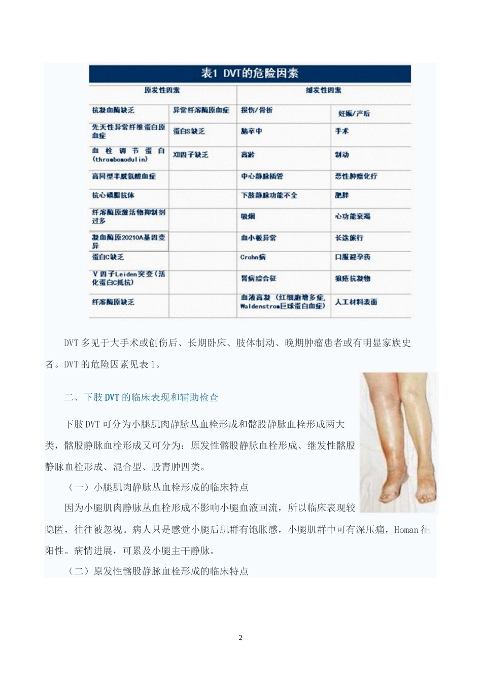 下肢深静脉血栓的防治_第2页