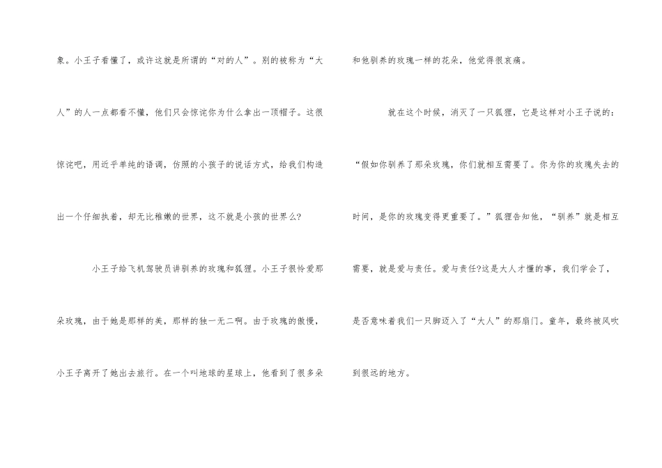 《小王子》1000字读后感5篇_第2页