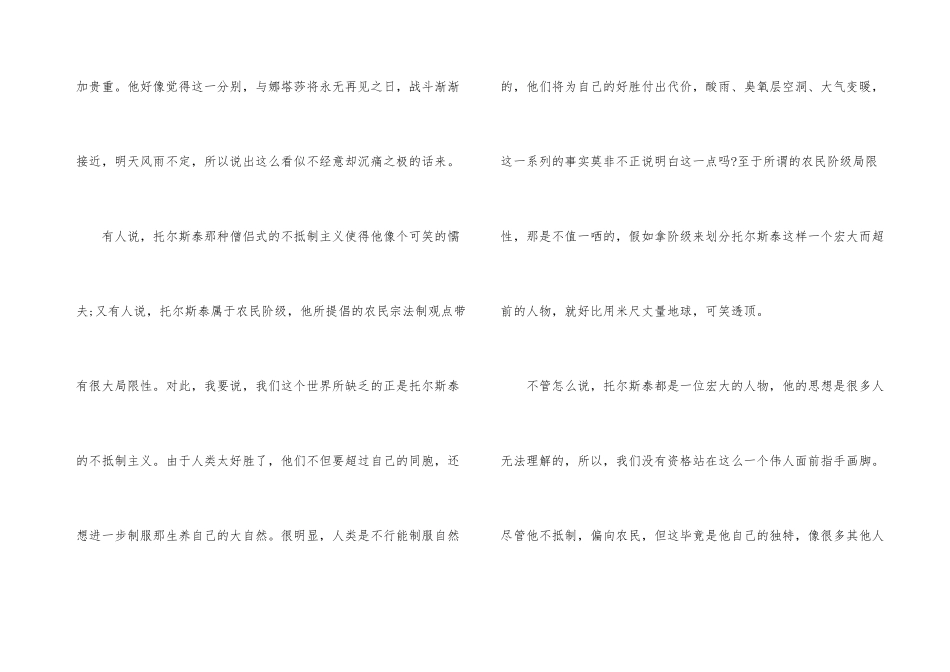 《战争与和平》读后感700字_第3页