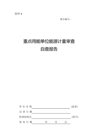 能源计量审查自查报告