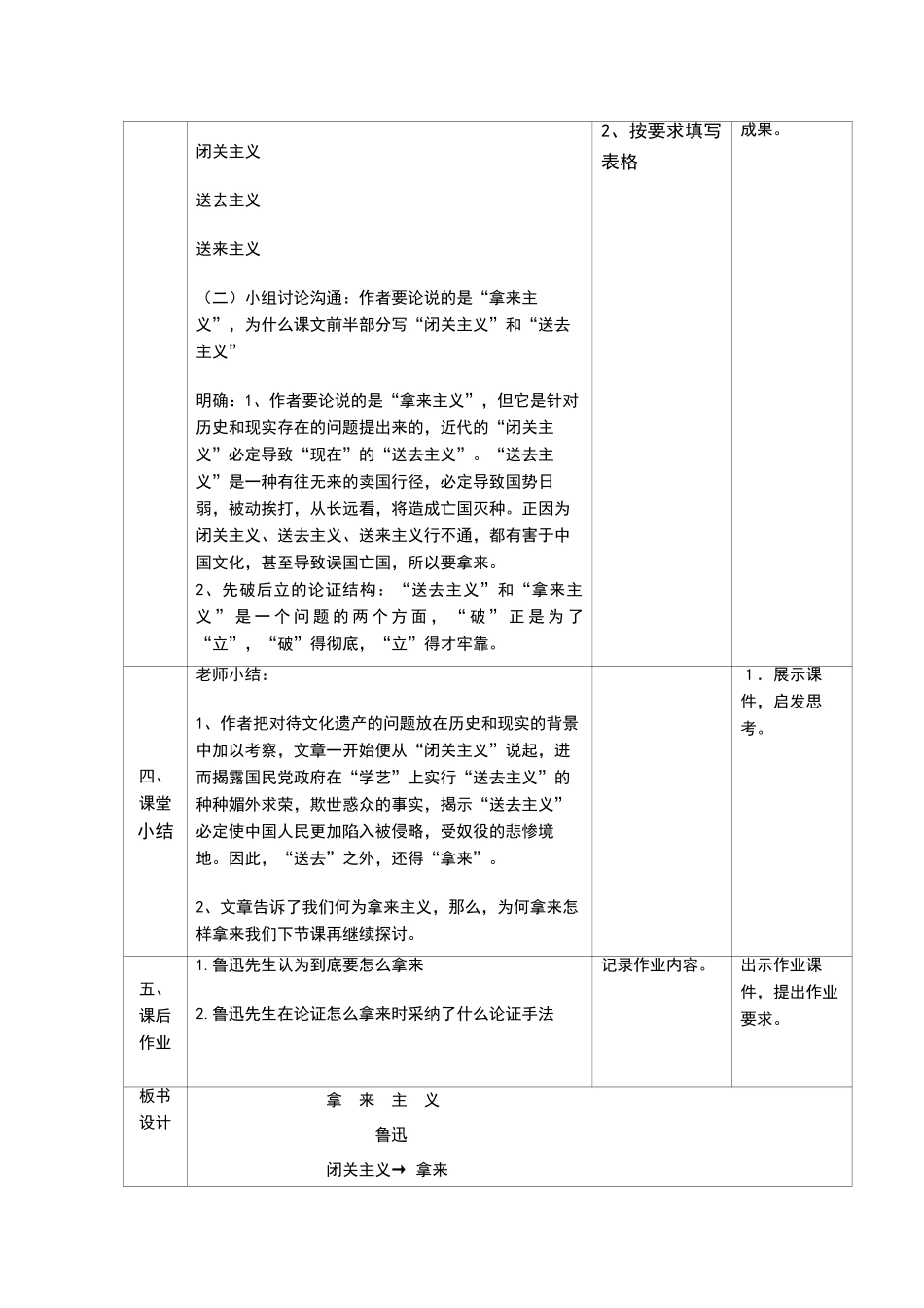 《拿来主义》教学设计_第3页