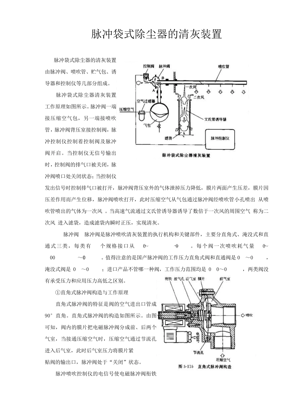 脉冲袋式除尘器的清灰装置_第1页