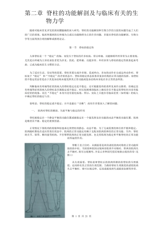 脊柱的功能解剖