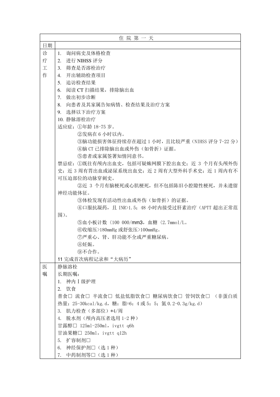 脑梗溶栓临床路径_第2页