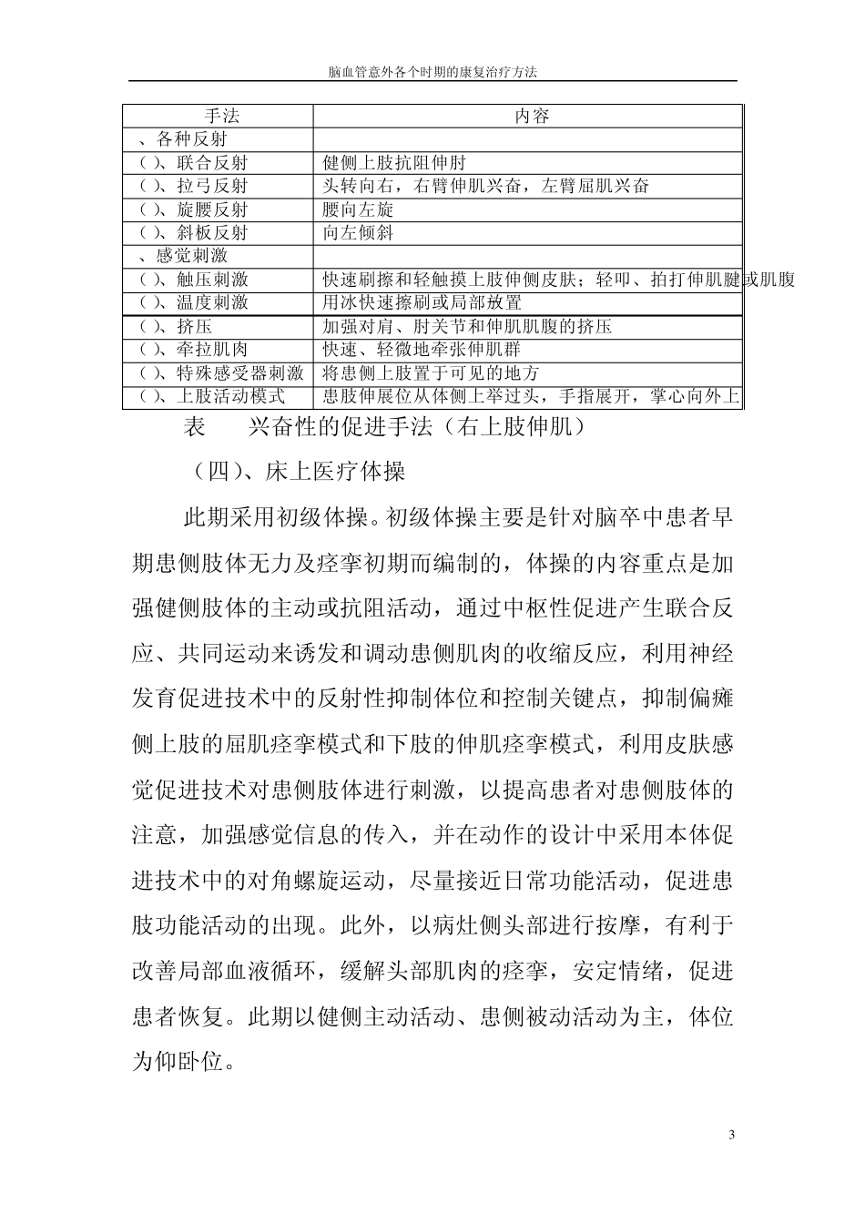 脑血管意外患者各个时期的康复治疗_第3页