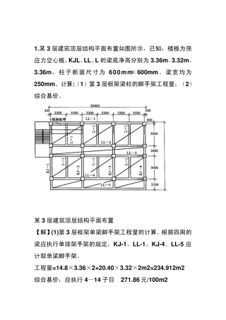 脚手架工程量计算规则心得