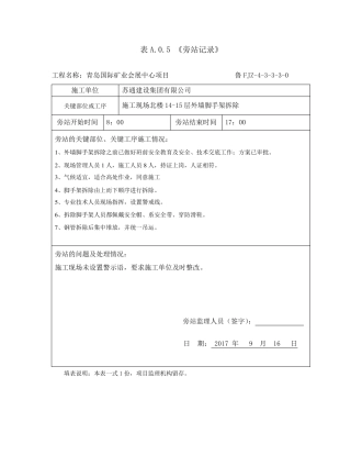 脚手架拆除旁站监理人员需要