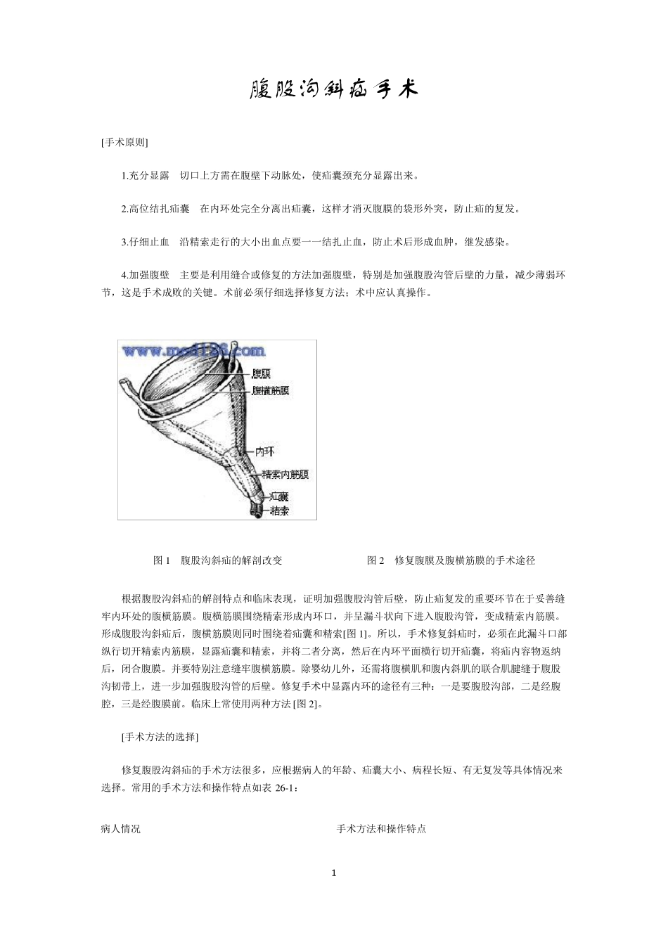 腹股沟斜疝手术_第1页