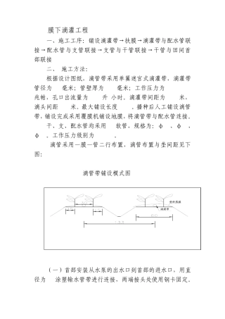 膜下滴灌方法
