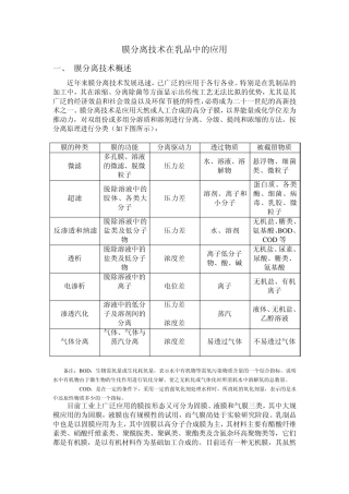 膜分离技术在乳品中的应用