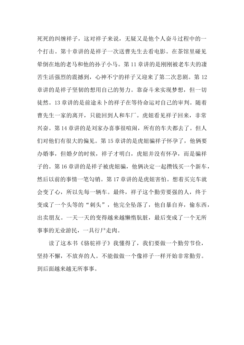 《骆驼箱子》读后感1000字_第2页