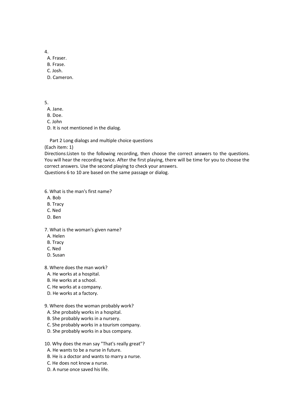 自主学习视听说测试题16单元_第2页