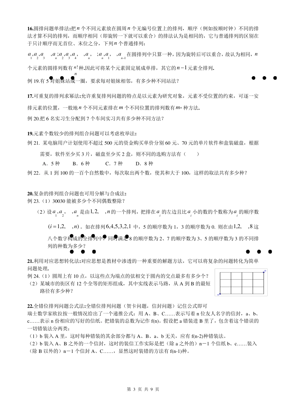 自主招生辅导讲义排列组合专题_第3页
