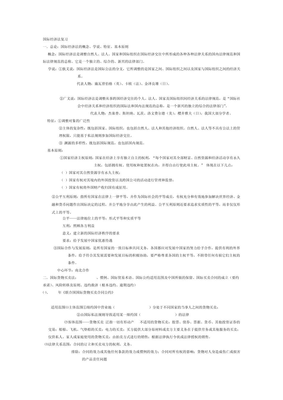 自作国际经济法考试重点LC_第1页