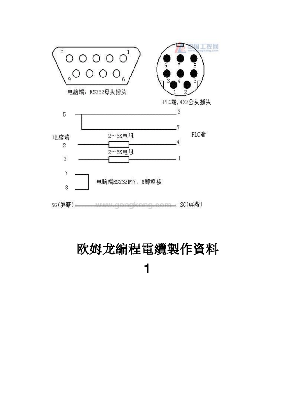自制各种PLC编程电缆_第2页
