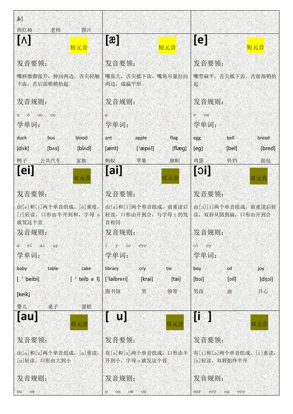自制英语音标卡_第2页