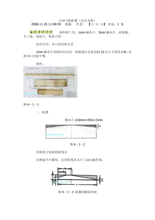 自制飞机机翼