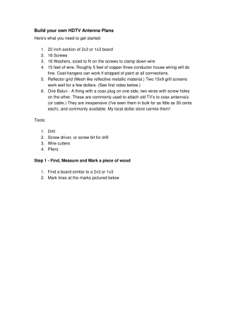 自制高增益数字电视接收天线