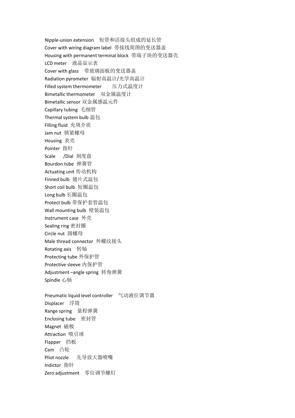 自动化仪表专业英语词汇_第2页
