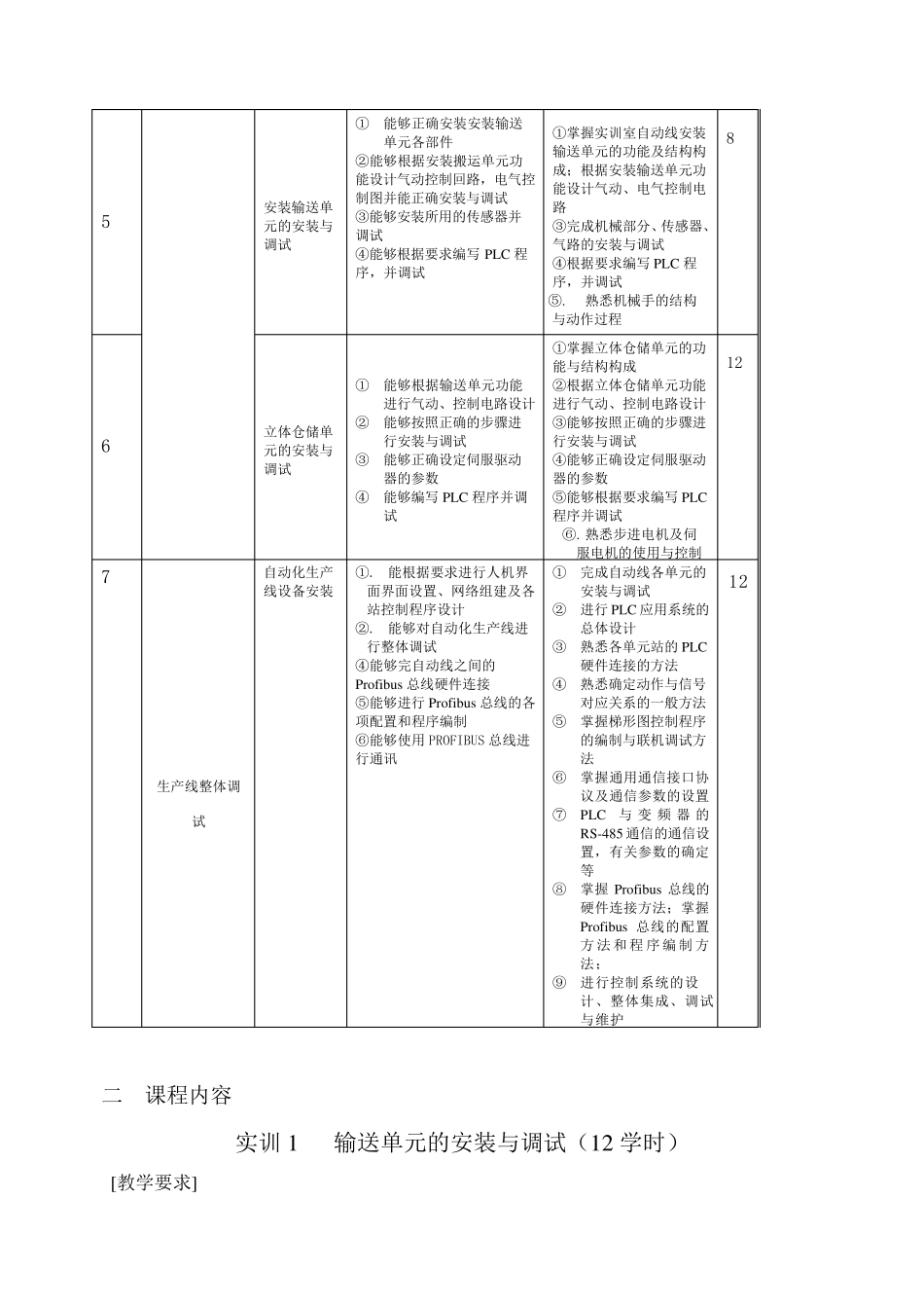 自动化生产线教学大纲1_第3页