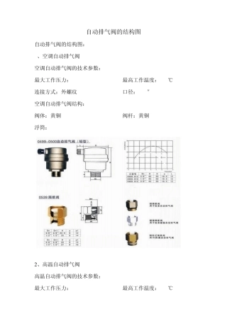 自动排气阀的结构图