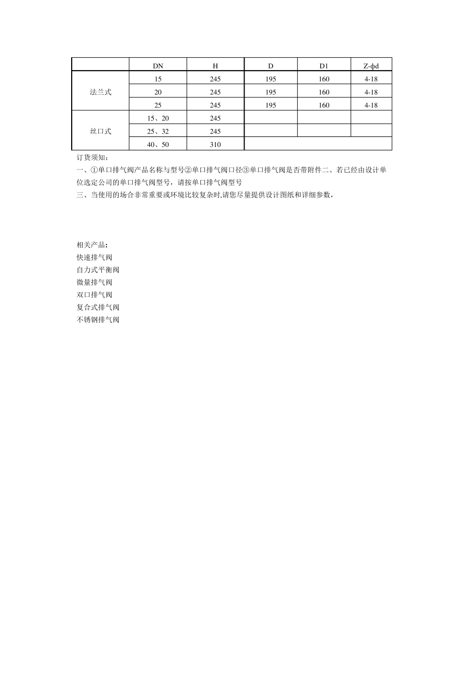 自动排气阀型号_第3页