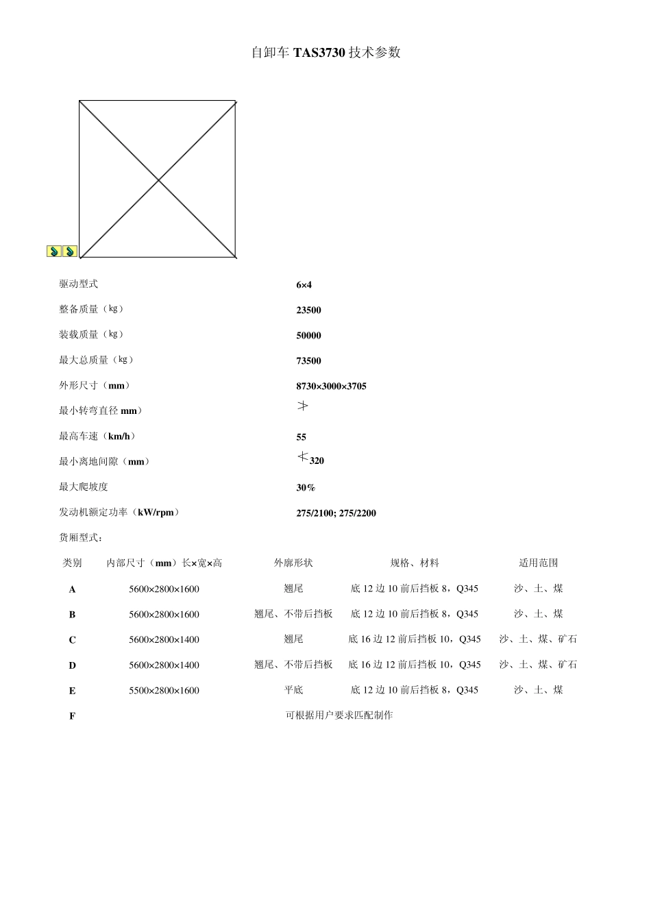 自卸车TAS3730技术参数_第1页
