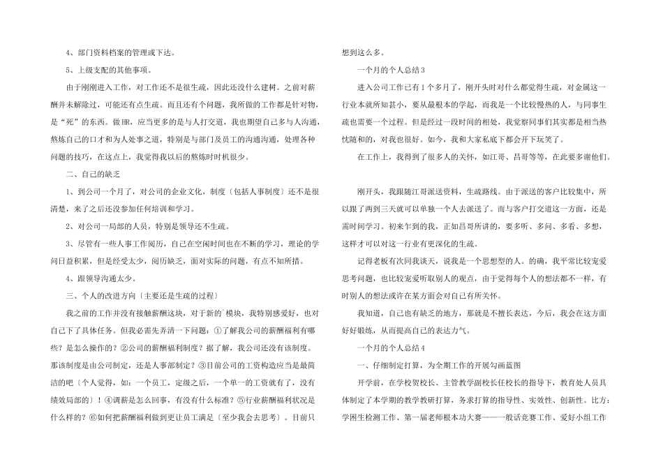 一个月的个人总结_第2页