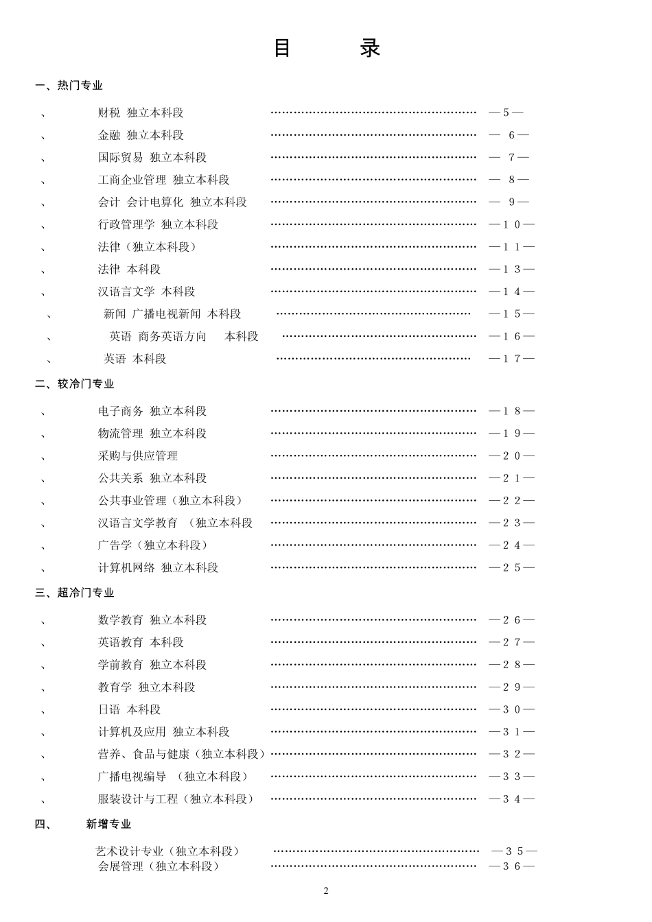 自学考试专业目录(本科)2010年版_第2页