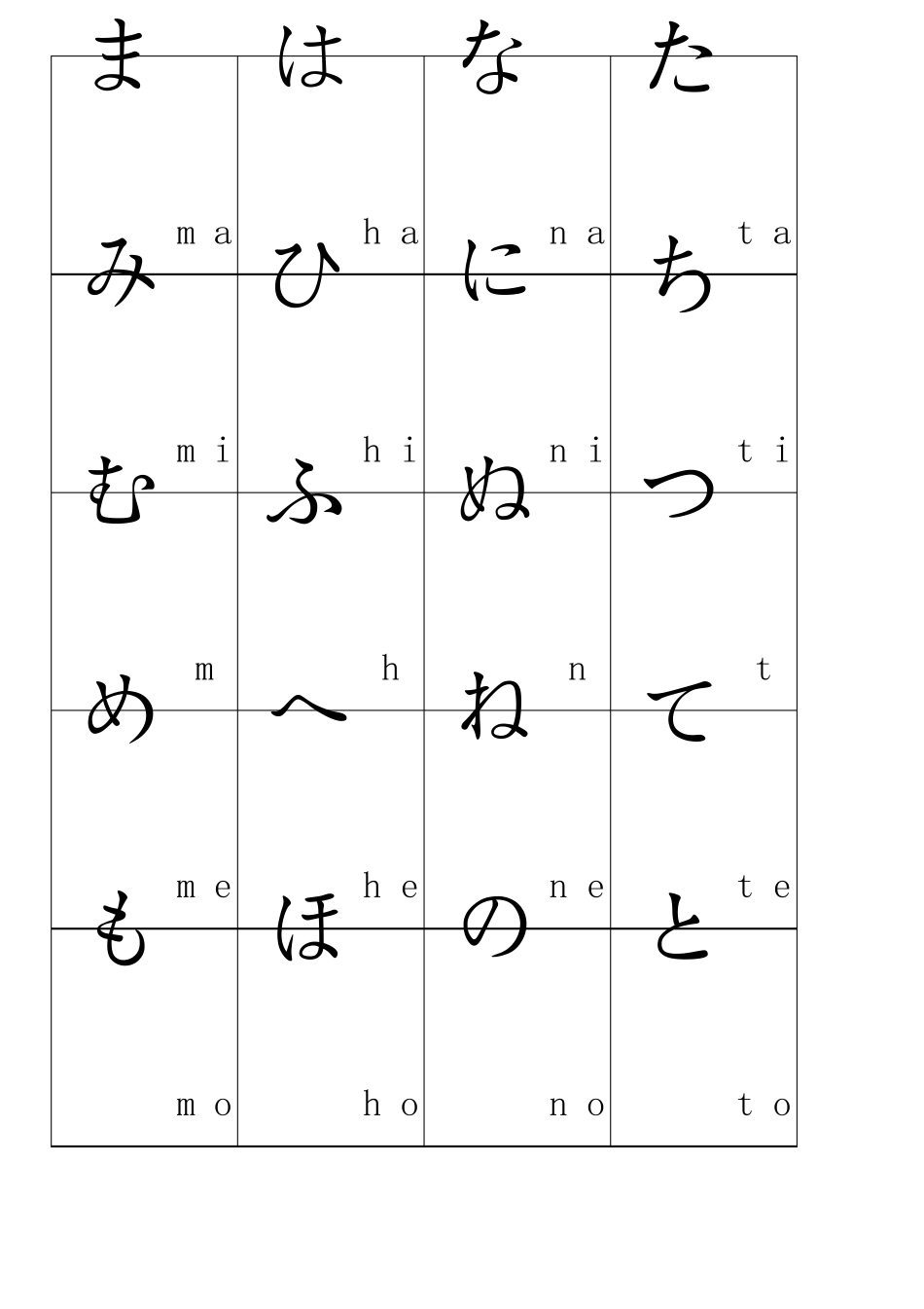 自己打印制作_五十音图_卡片_第3页