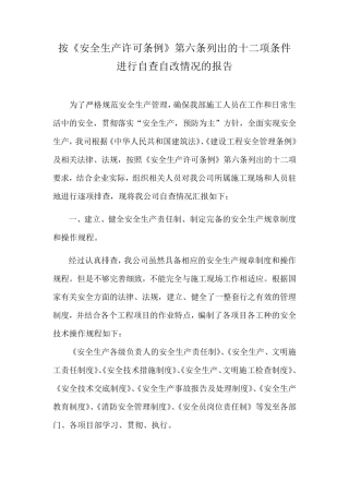 自查自改报告