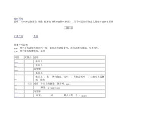 自然叫牌法速查表