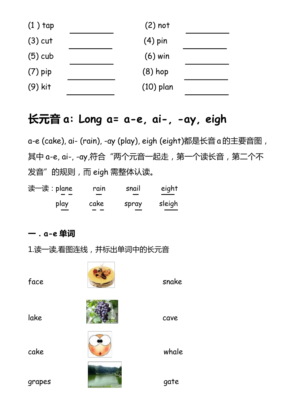 自然拼读法2长元音a,e,i,o,u_第2页