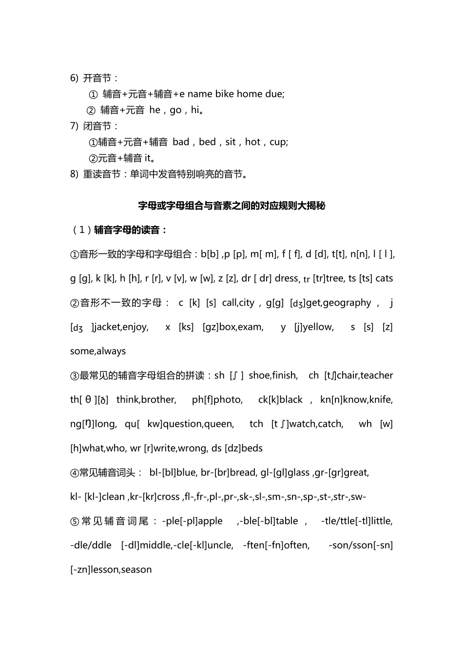 自然拼读法的基本规则(全面总结)_第2页