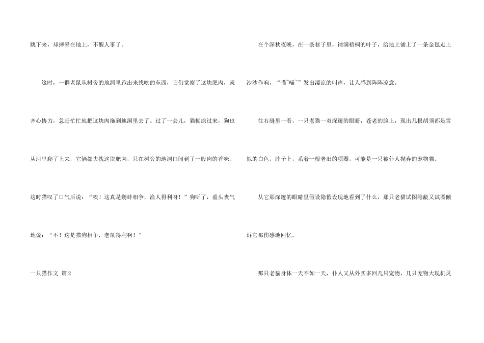 一只猫合集8篇_第3页