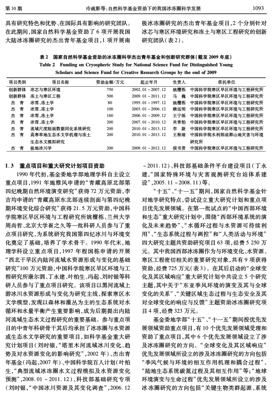 自然科学基金资助下的我国冰冻圈科学发展_第3页