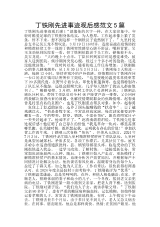 丁铁刚先进事迹观后感范文5篇