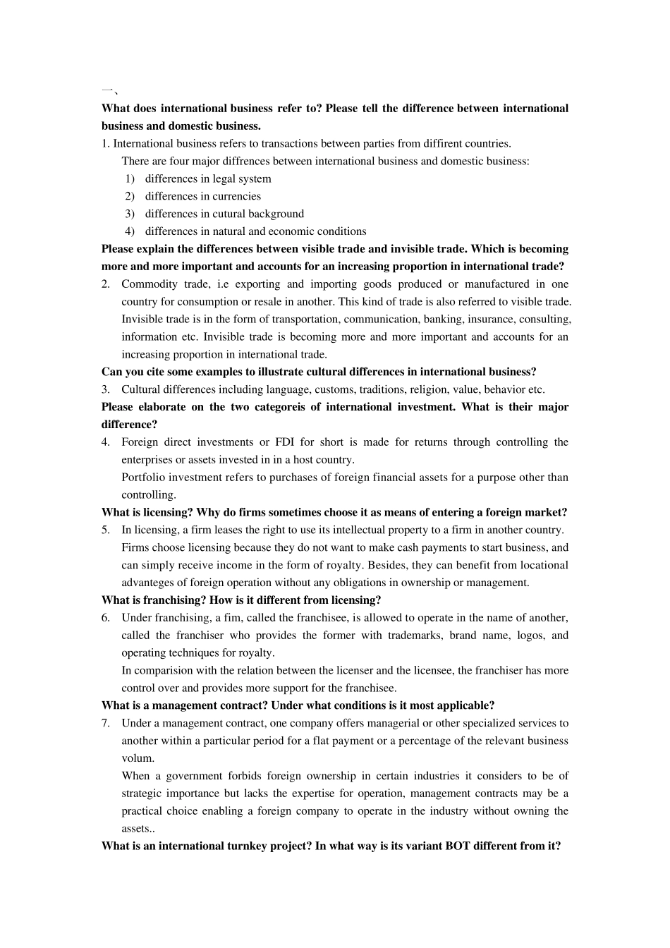 自考国际商务英语课后题_第1页