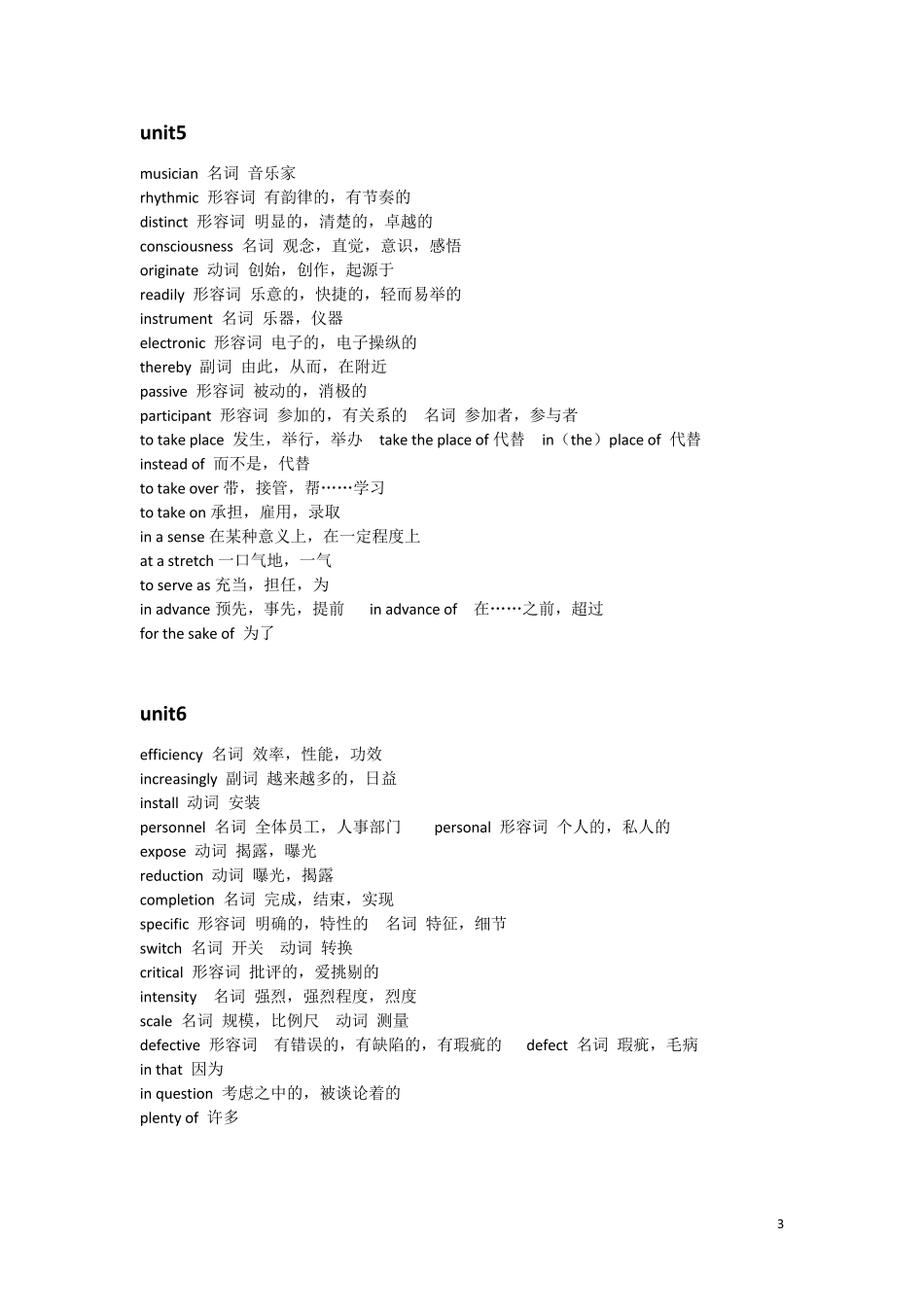 自考本科《英语二》_高频单词与词组必会_第3页