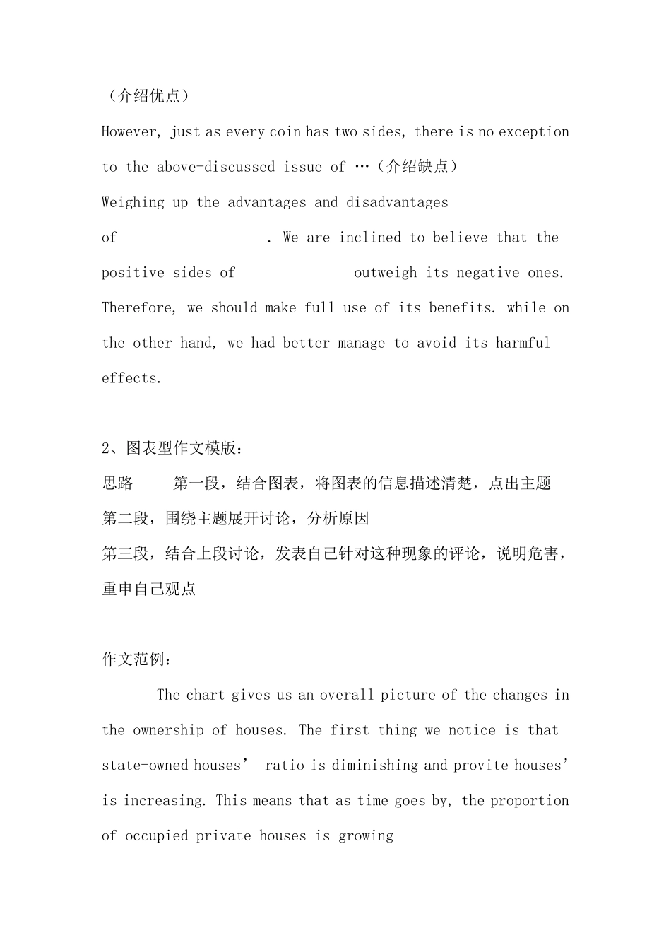 自考英语作文写作通用模版_第3页