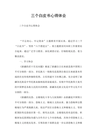 三个白皮书心得体会