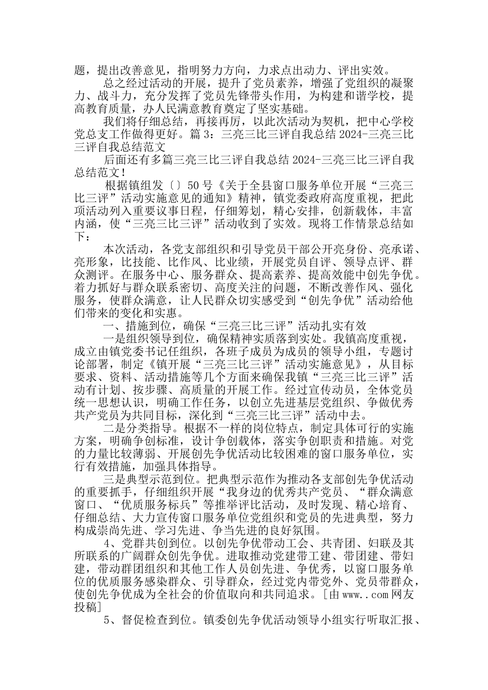 三亮三比三评自我总结2024_第3页