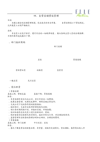 自营店铺营运管理