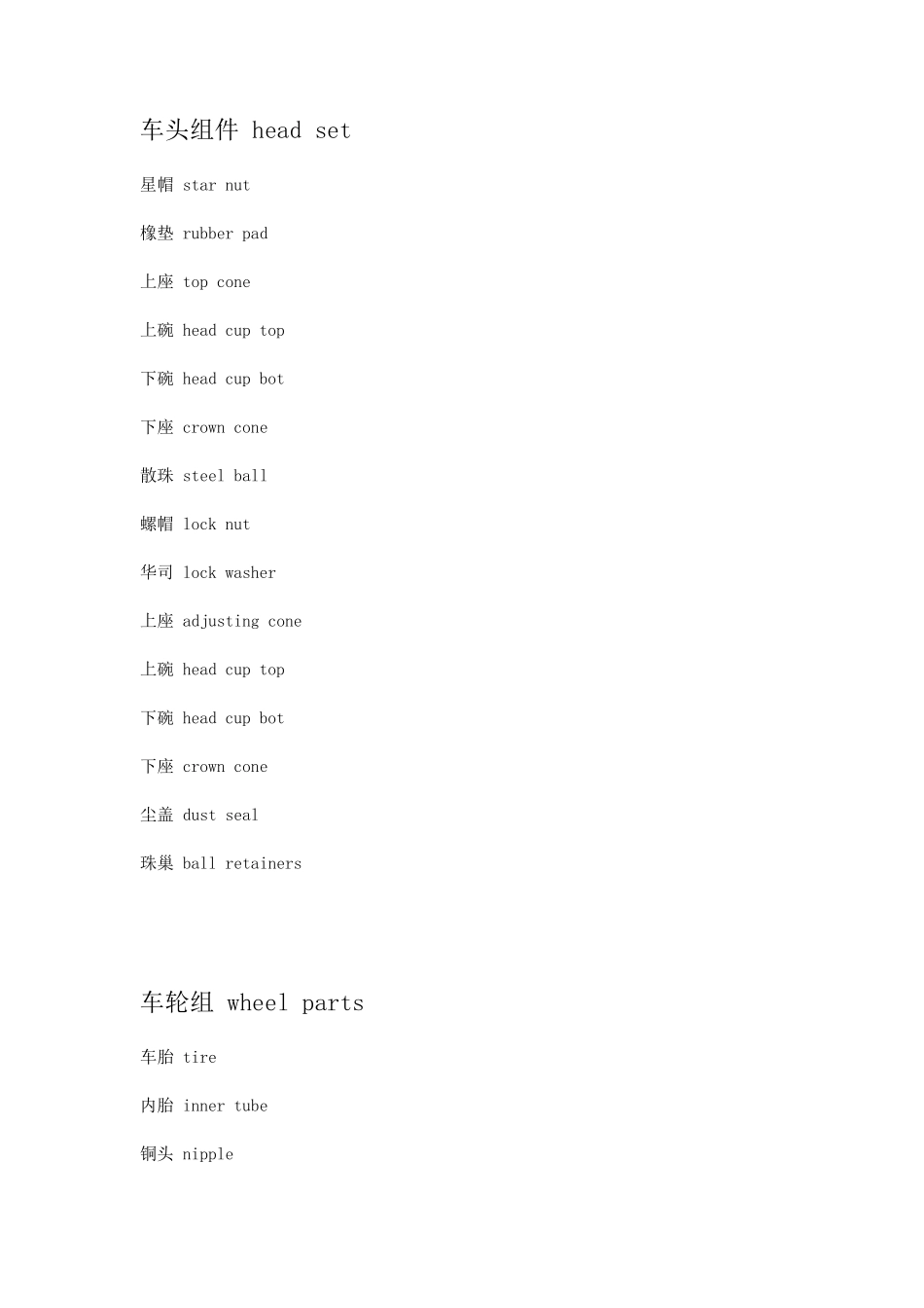自行车常用术语中英文对照_第3页