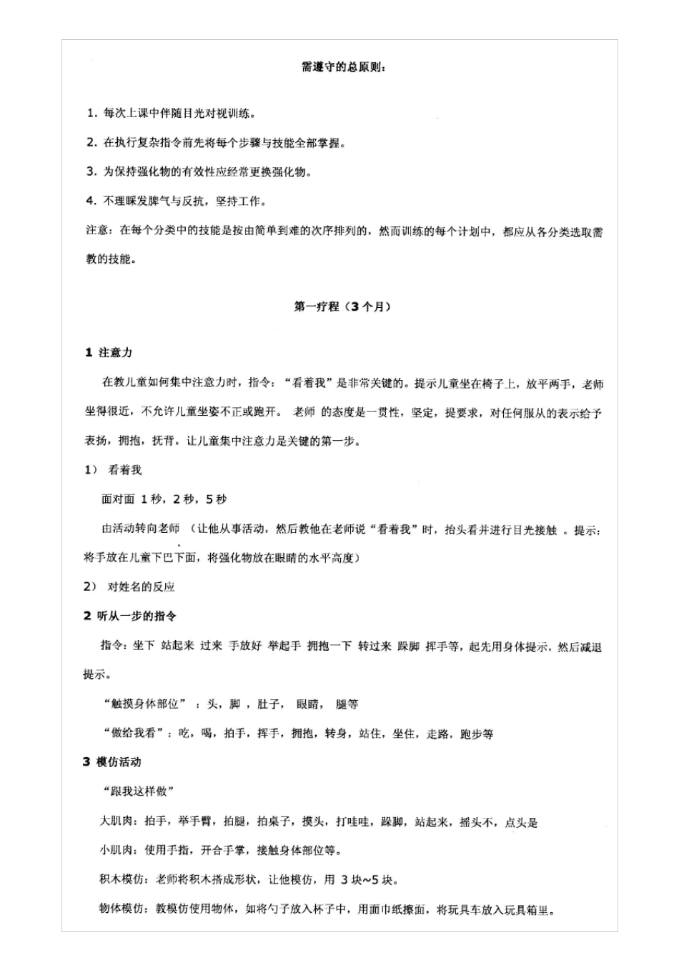 自闭症一年训练计划_第1页