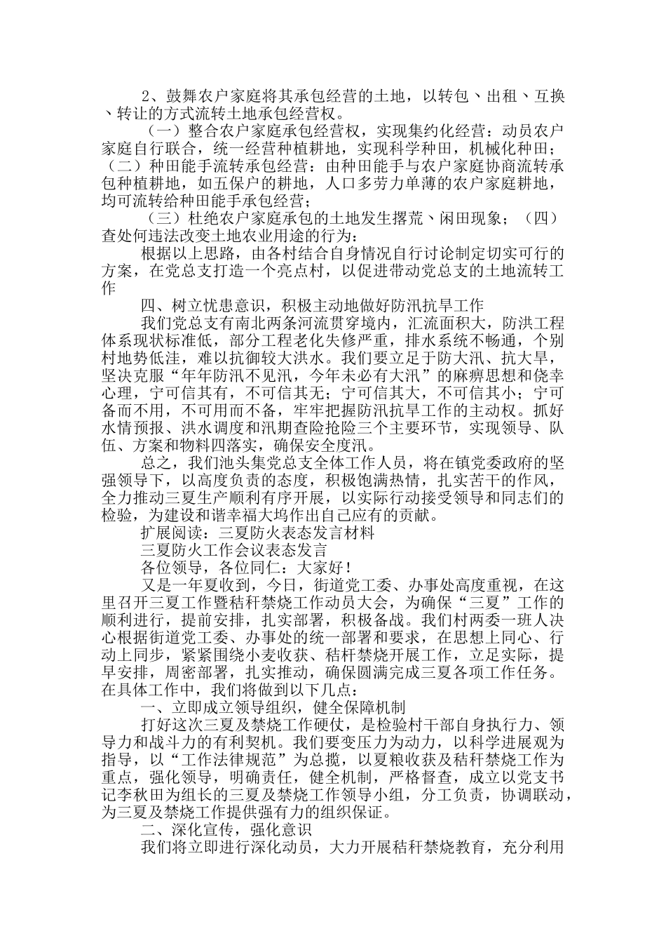 三夏防火表态发言_第3页