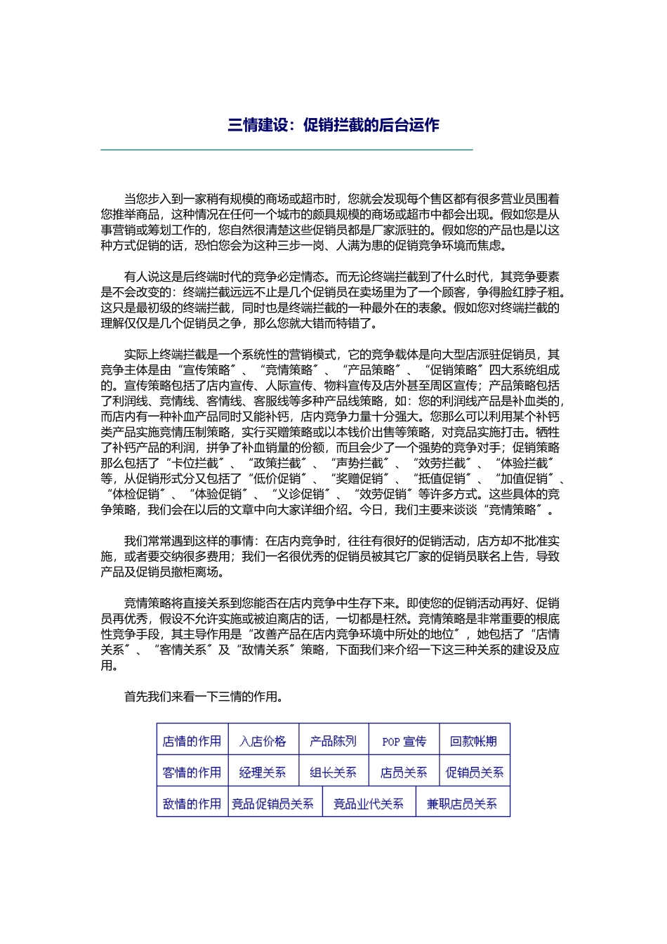三情建设：促销拦截的后台运作_第1页